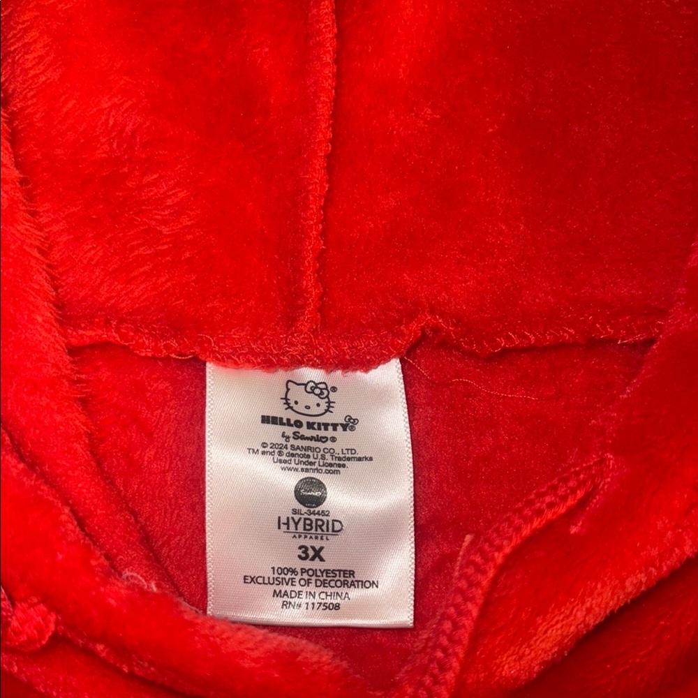 Hello Kitty Red Sweatshirt Vibrant Hoodie - Picture 2 of 3